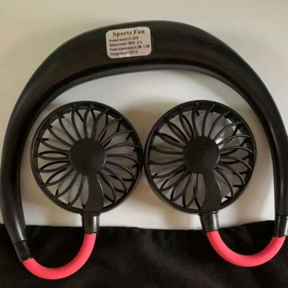 Rechargeable USB Neckband Cooling Fan